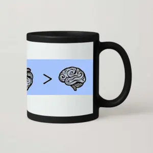 Heart > Mind - Black Patch Mug