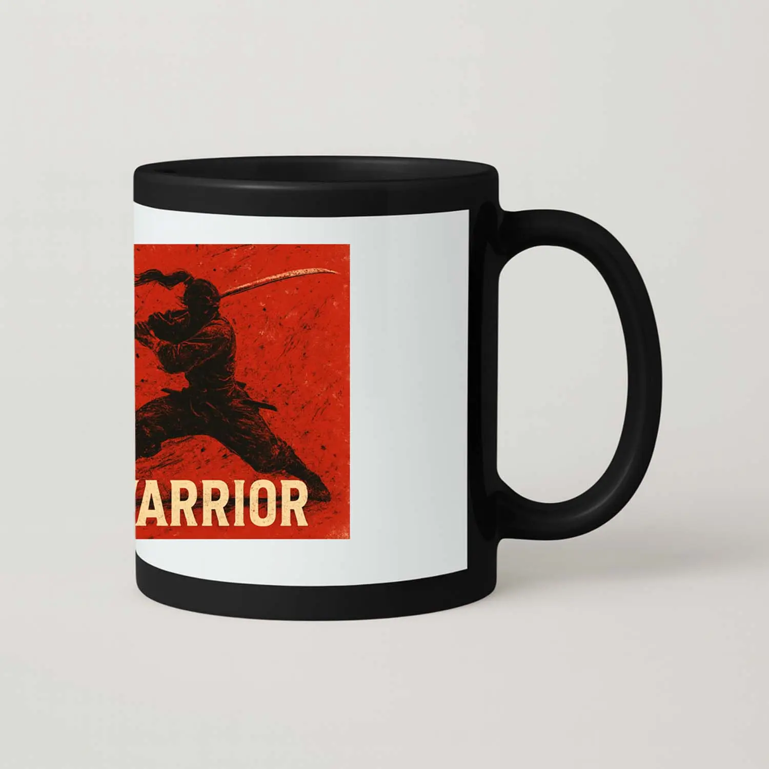 WARRIOR copy black mug