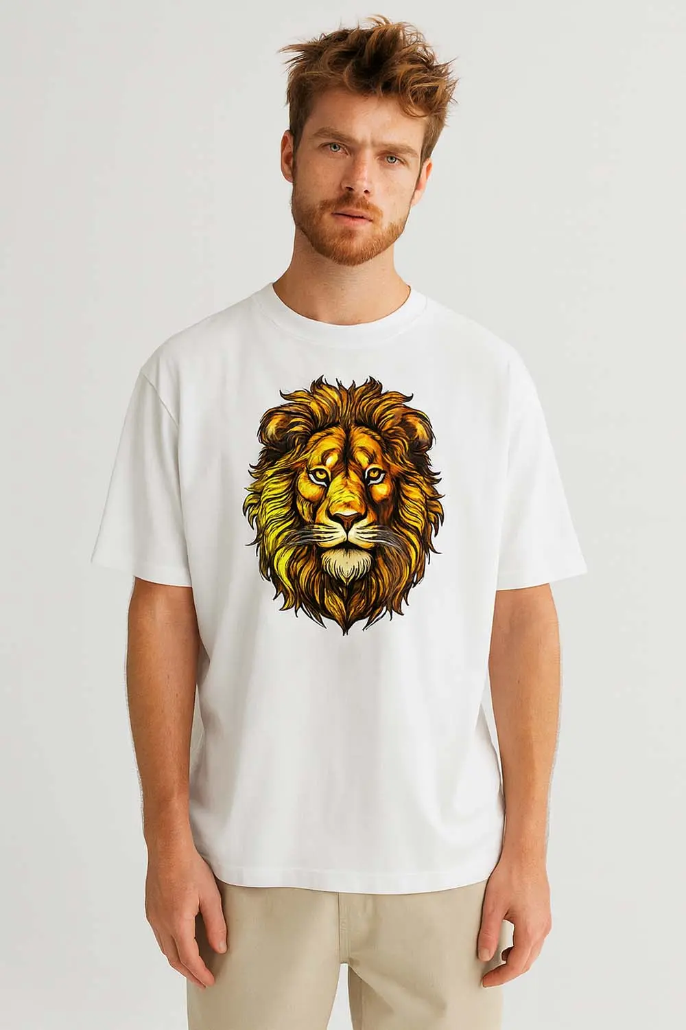 lion front model white