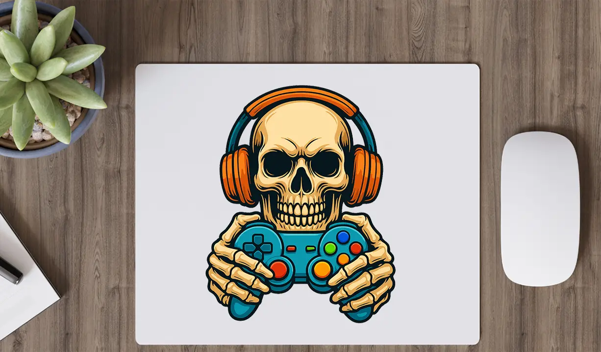 skull gaming mousepad_