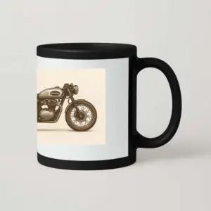 Vintage Bike  - Black Patch Mug