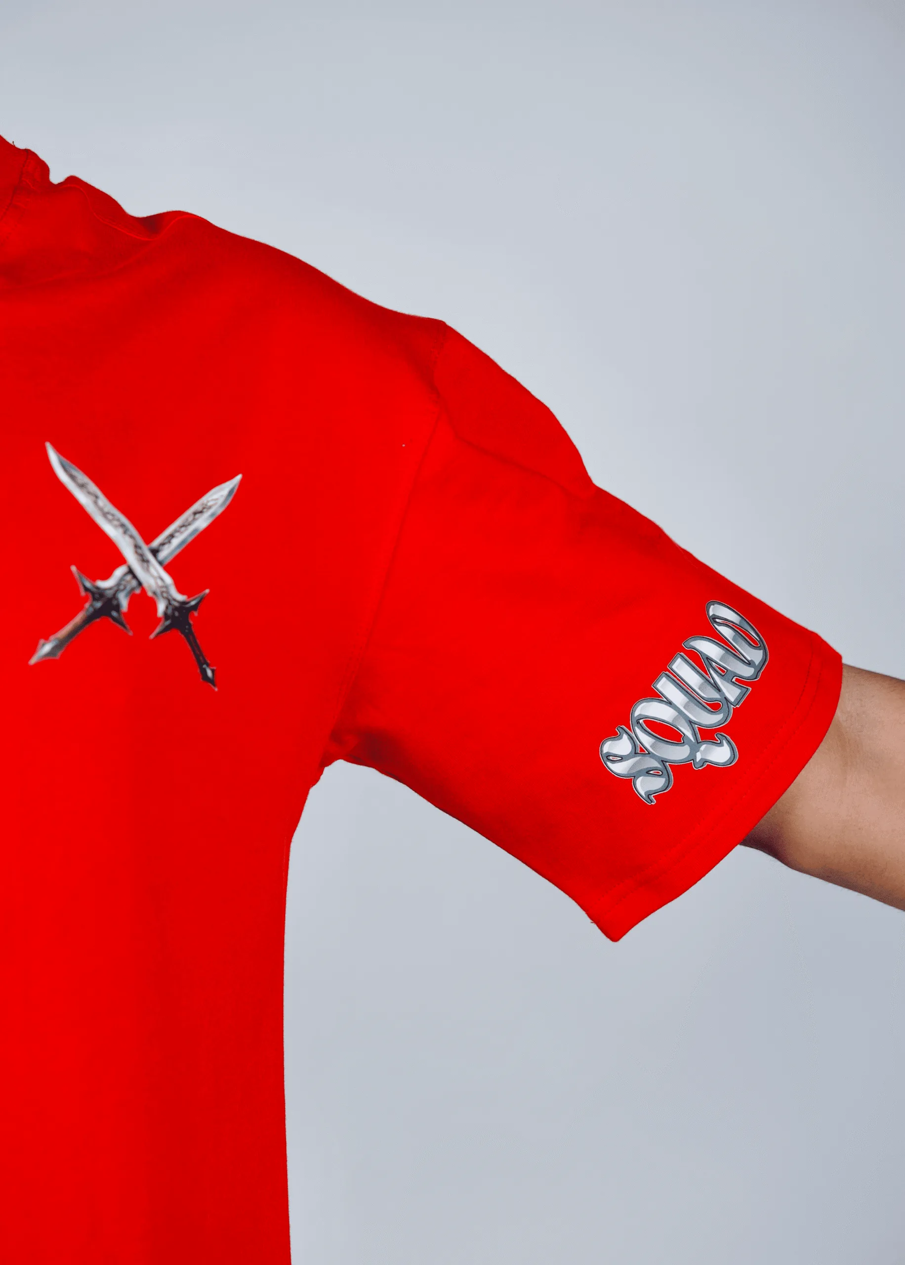 Sword-red-oversize-tshirt-closeup