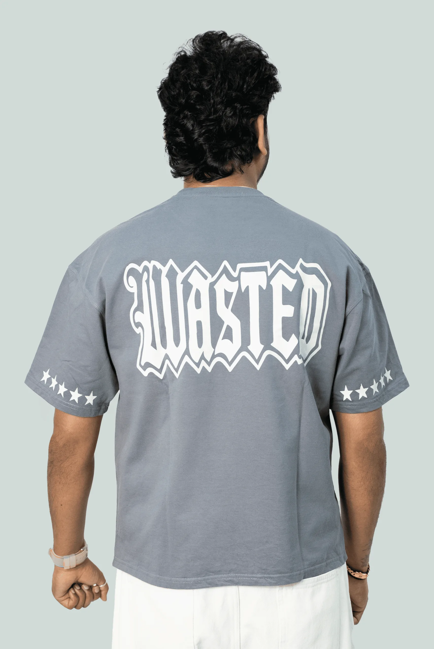 Wasted-grey-oversize-tshirt-back
