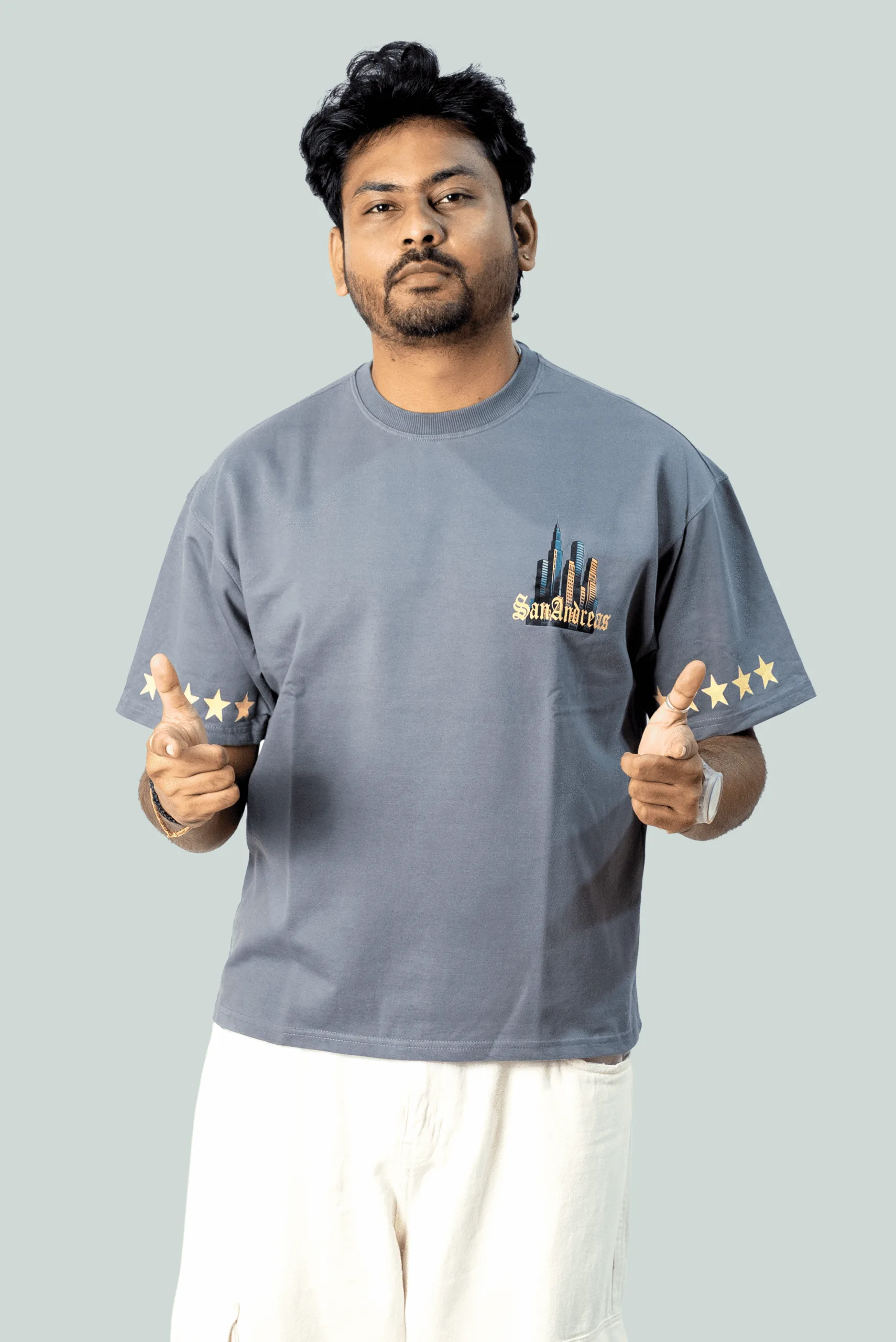 Wasted-grey-oversize-tshirt-front