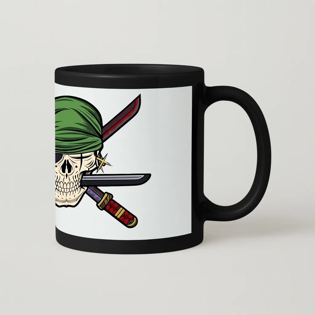 SKULL BLACK PATCH MUG