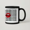 red flag black patch mug