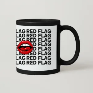 Red flag  - Black Patch Mug