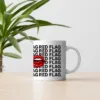 red flag white mug